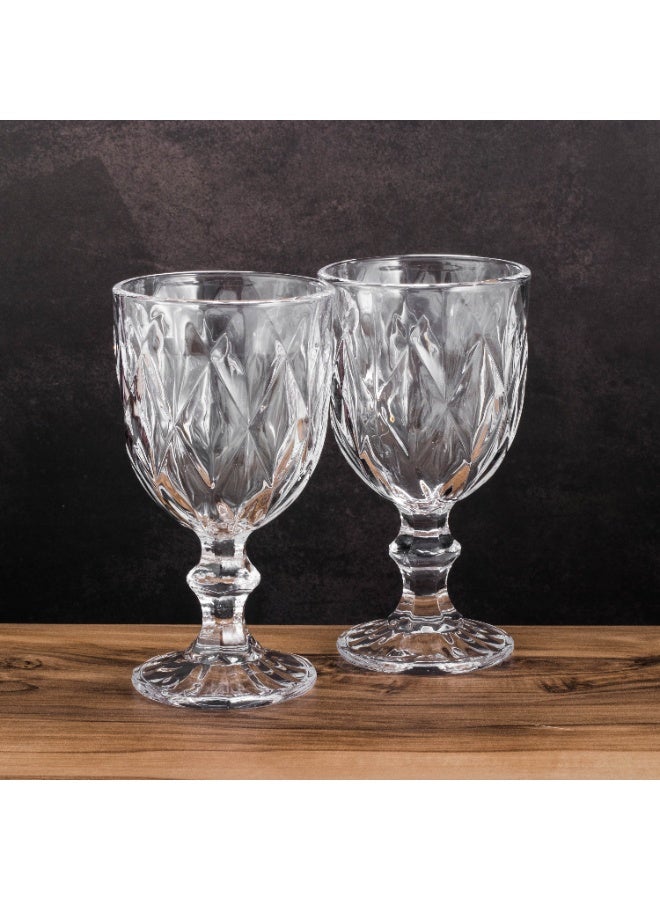 ديليسوجا كاسات زجاج فاخرة بنقشة كريستالية – طقم 6 قطع سعة 235 مل | أناقة التقديم اليومية 🥂✨ - Image 3